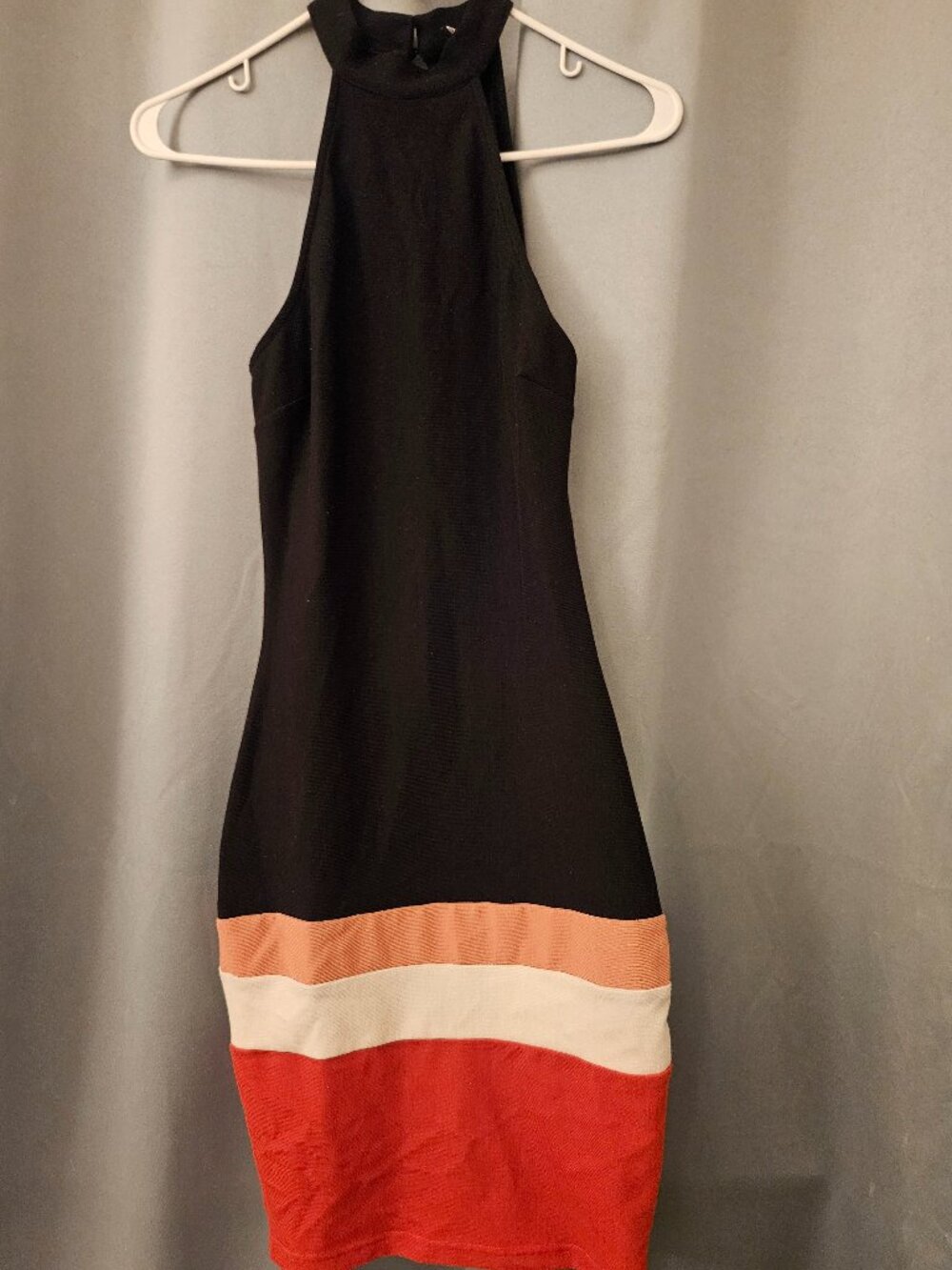 Windsor color block halter dress size small